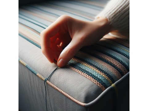 Декоративная нить в контраст в основной обивкt дивана